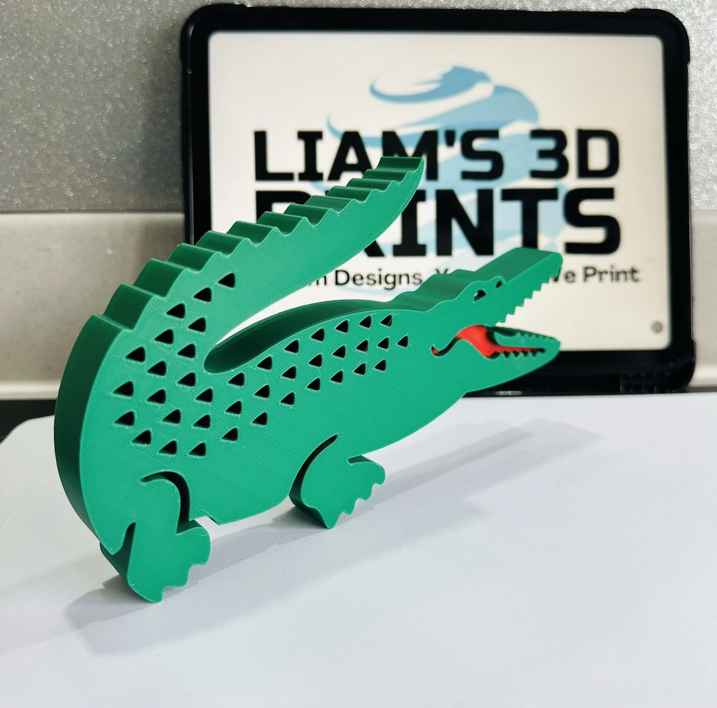 Decorative designer Lacoste crocodile croc stand logo Sign Display 20cm