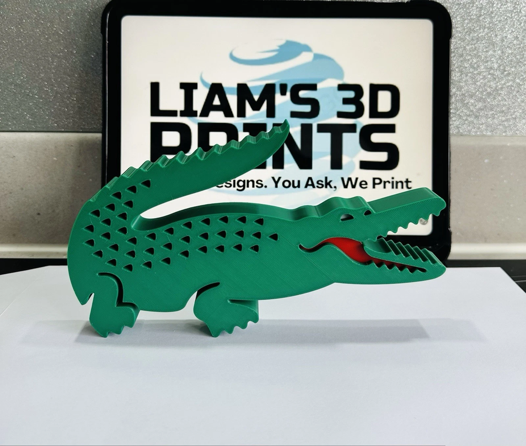 Decorative designer Lacoste crocodile croc stand logo Sign Display 20cm