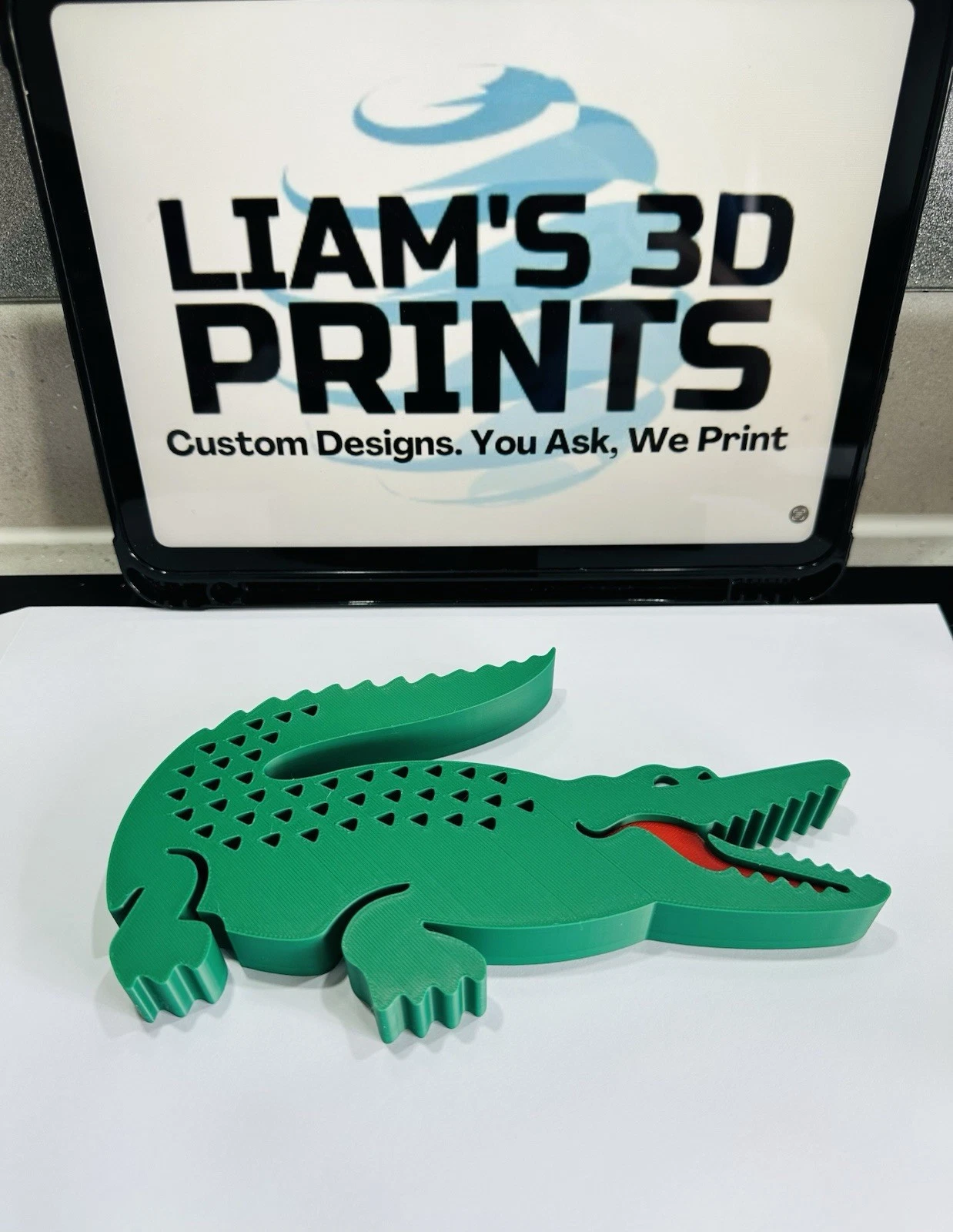Decorative designer Lacoste crocodile croc stand logo Sign Display 20cm