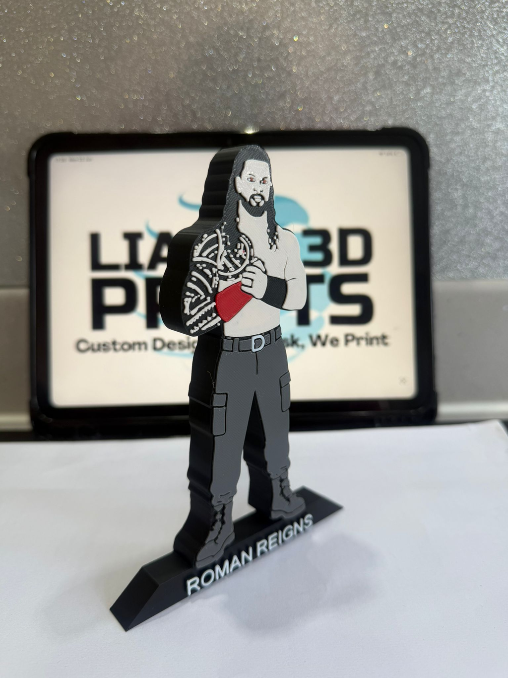 Decorative Roman Reigns Wrestling Table Stand Room Sign Display WWE WWF