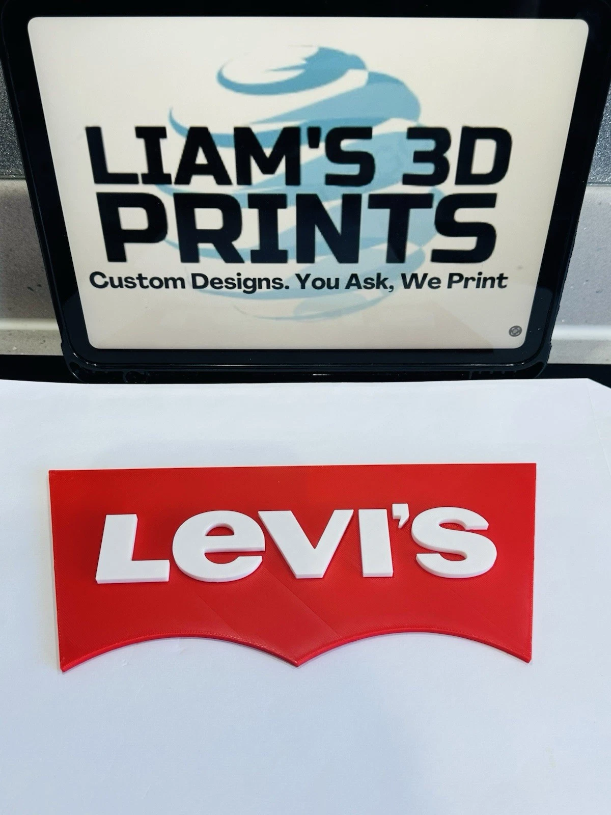 Decorative designer Levi's Levis logo Sign Display Clothing 3D Wall Plaque