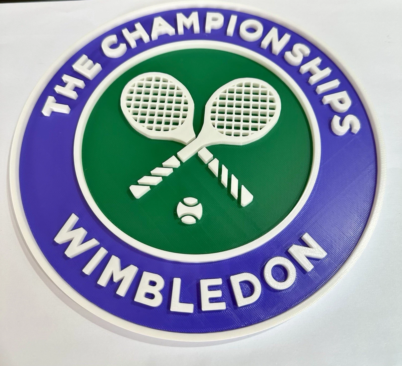 Decorative Wimbledon Tennis Championships Logo Crest Wall Plaque 3D Print