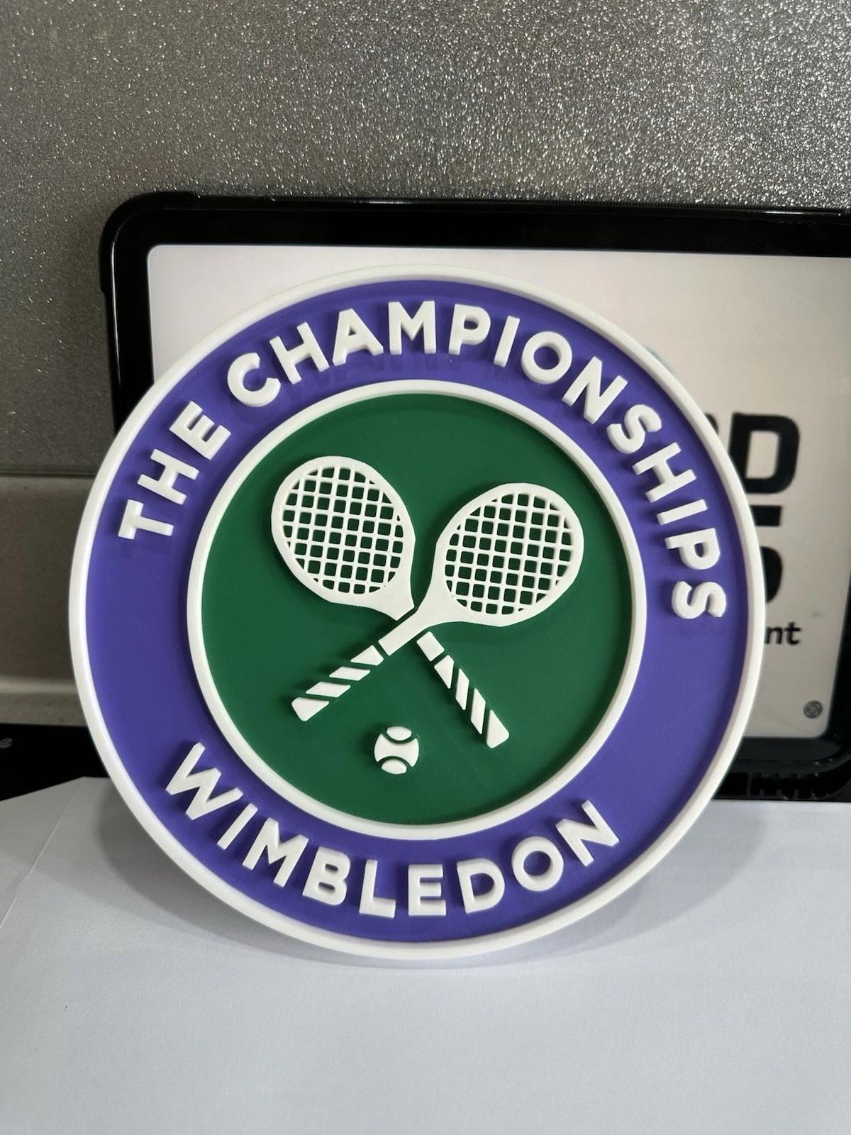 Decorative Wimbledon Tennis Championships Logo Crest Wall Plaque 3D Print