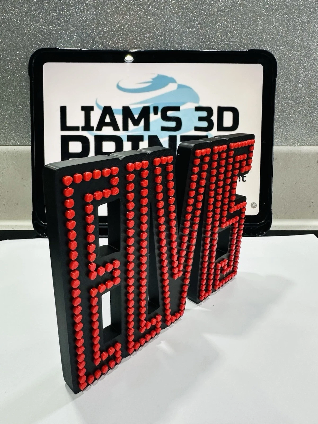 Decorative ELVIS Music Logo 3D Print Self Standing Display Shelf