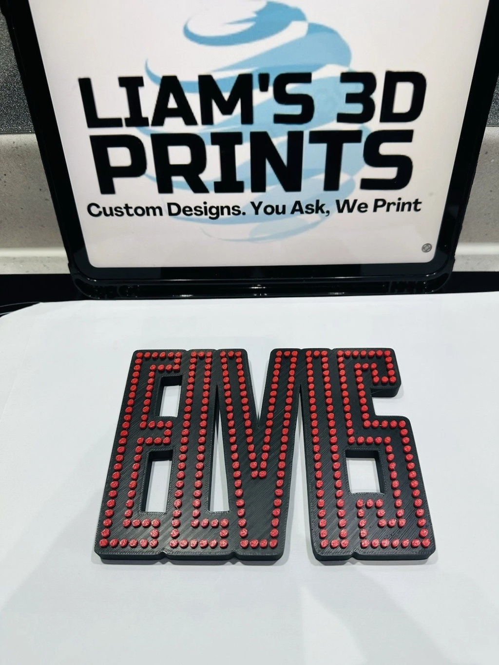 Decorative ELVIS Music Logo 3D Print Self Standing Display Shelf