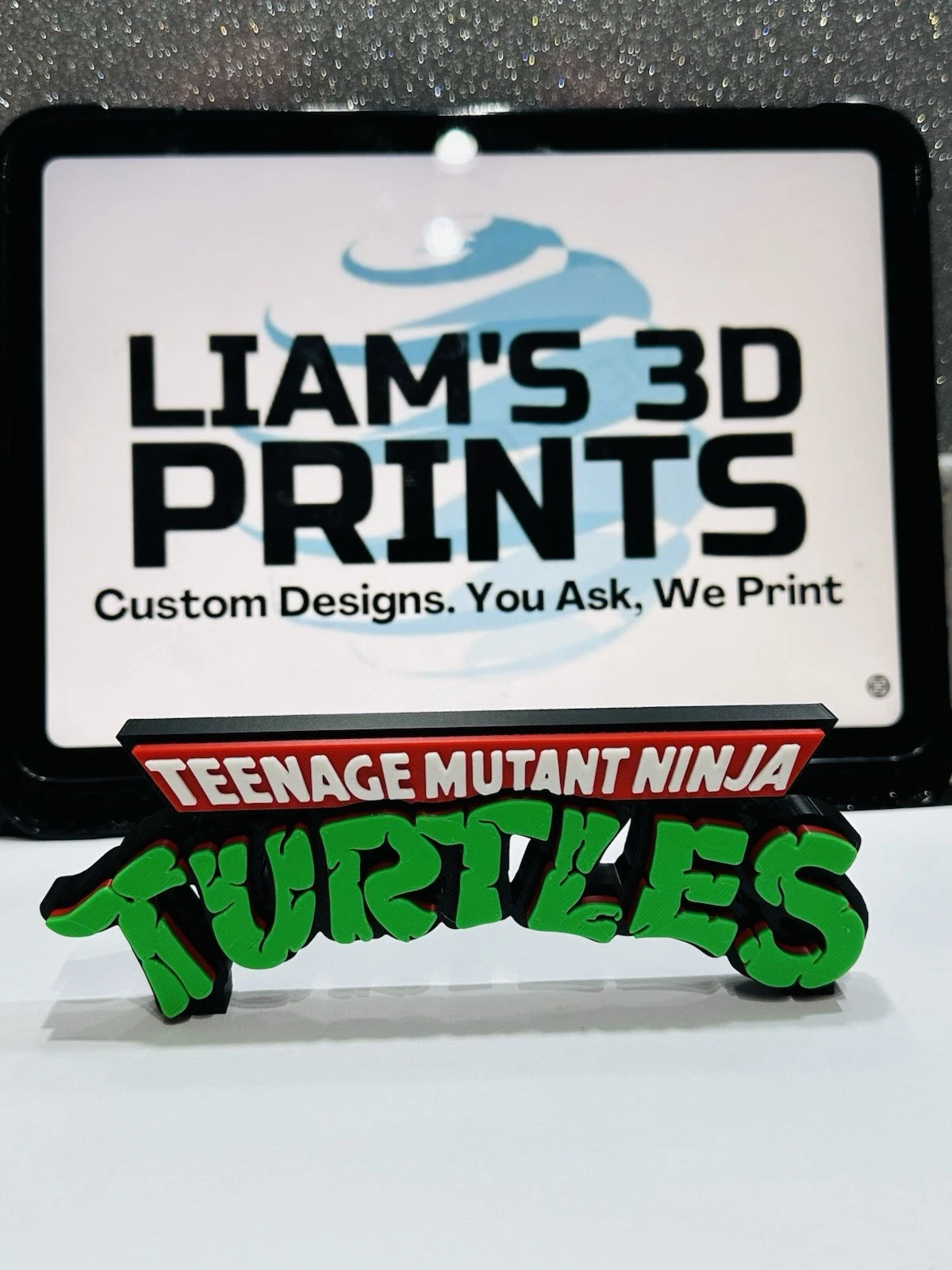 Decorative TMNT Teenage Mutant Ninja Turtles logo Sign Display Self Standing