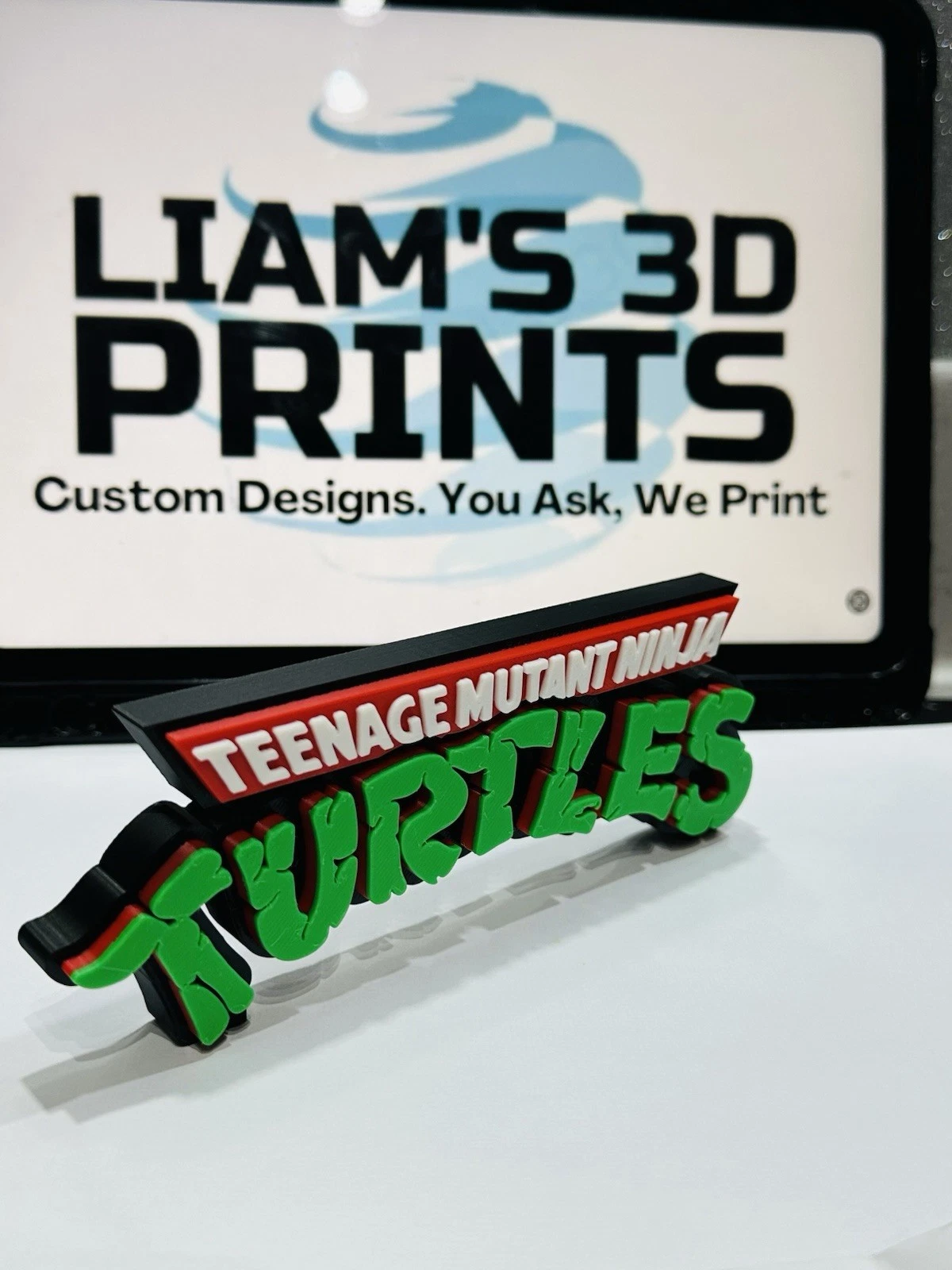 Decorative TMNT Teenage Mutant Ninja Turtles logo Sign Display Self Standing