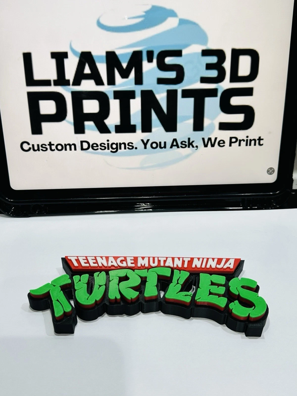 Decorative TMNT Teenage Mutant Ninja Turtles logo Sign Display Self Standing
