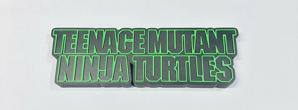 Decorative TMNT Teenage Mutant Ninja Turtles logo Sign Display Self Standing
