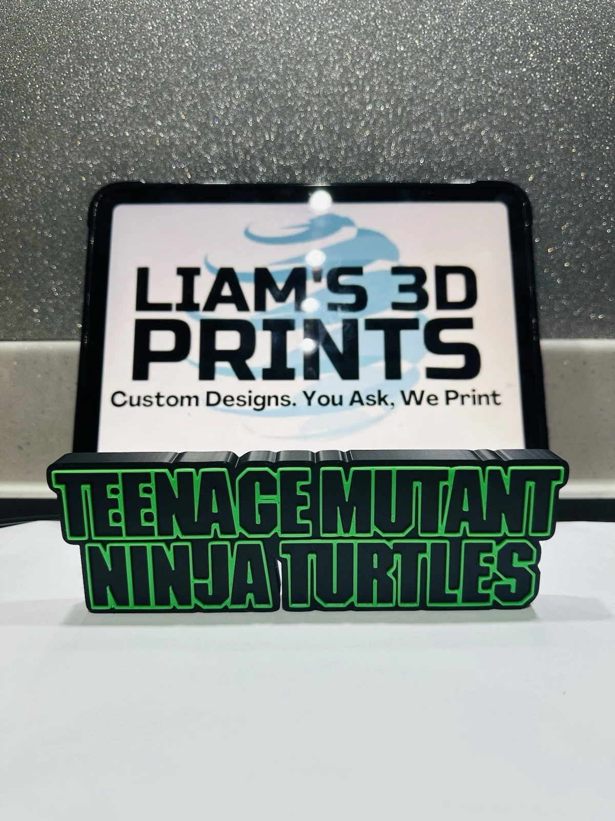Decorative TMNT Teenage Mutant Ninja Turtles logo Sign Display Self Standing