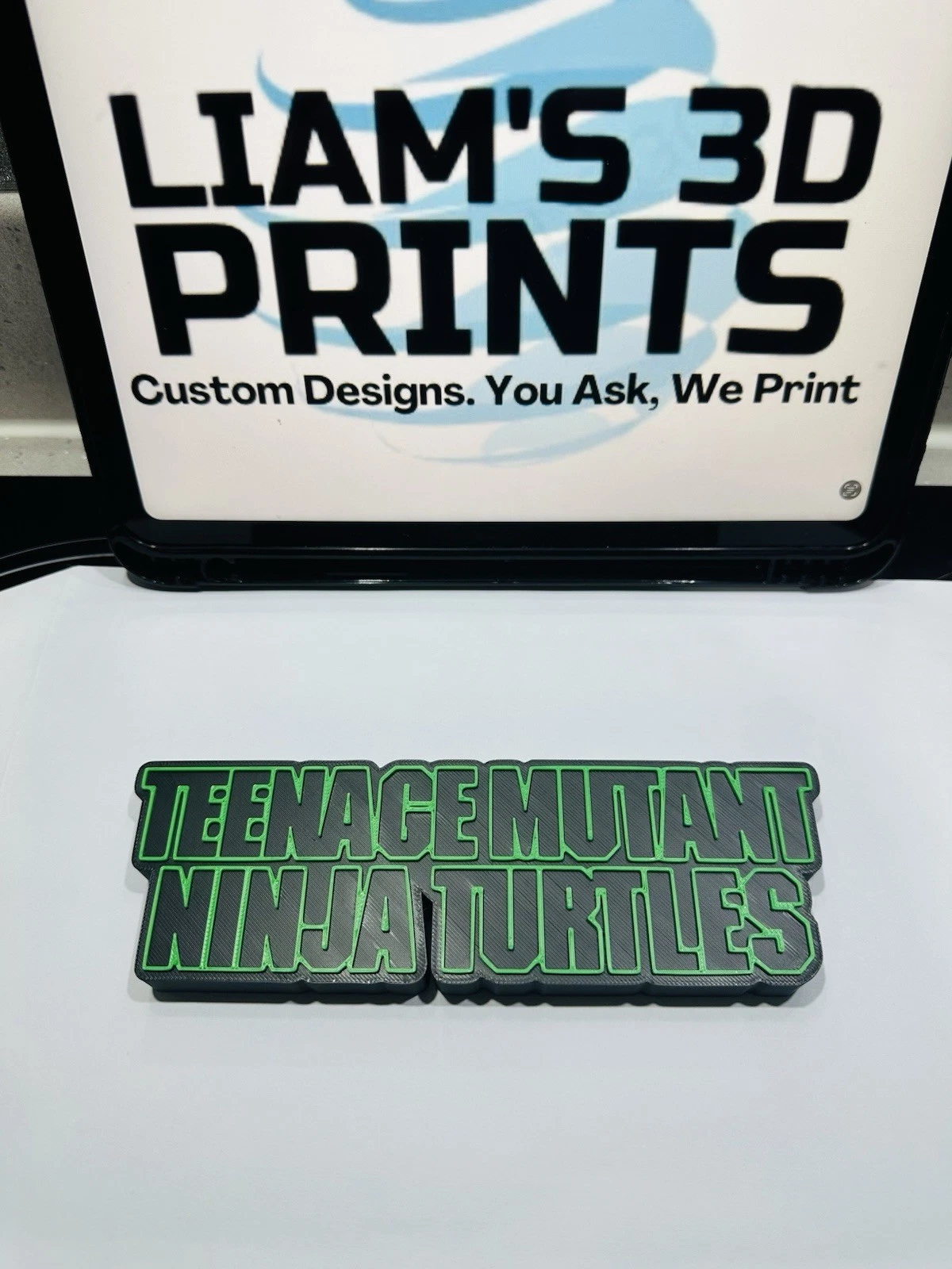 Decorative TMNT Teenage Mutant Ninja Turtles logo Sign Display Self Standing