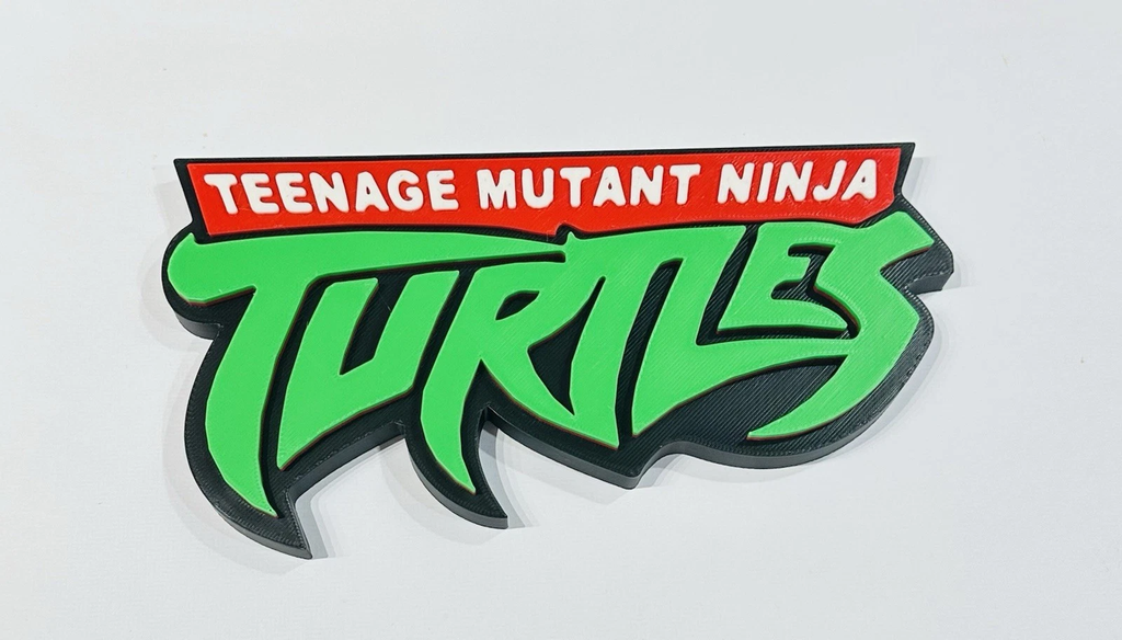 Decorative TMNT Teenage Mutant Ninja Turtles 2003 logo Sign Display Standing