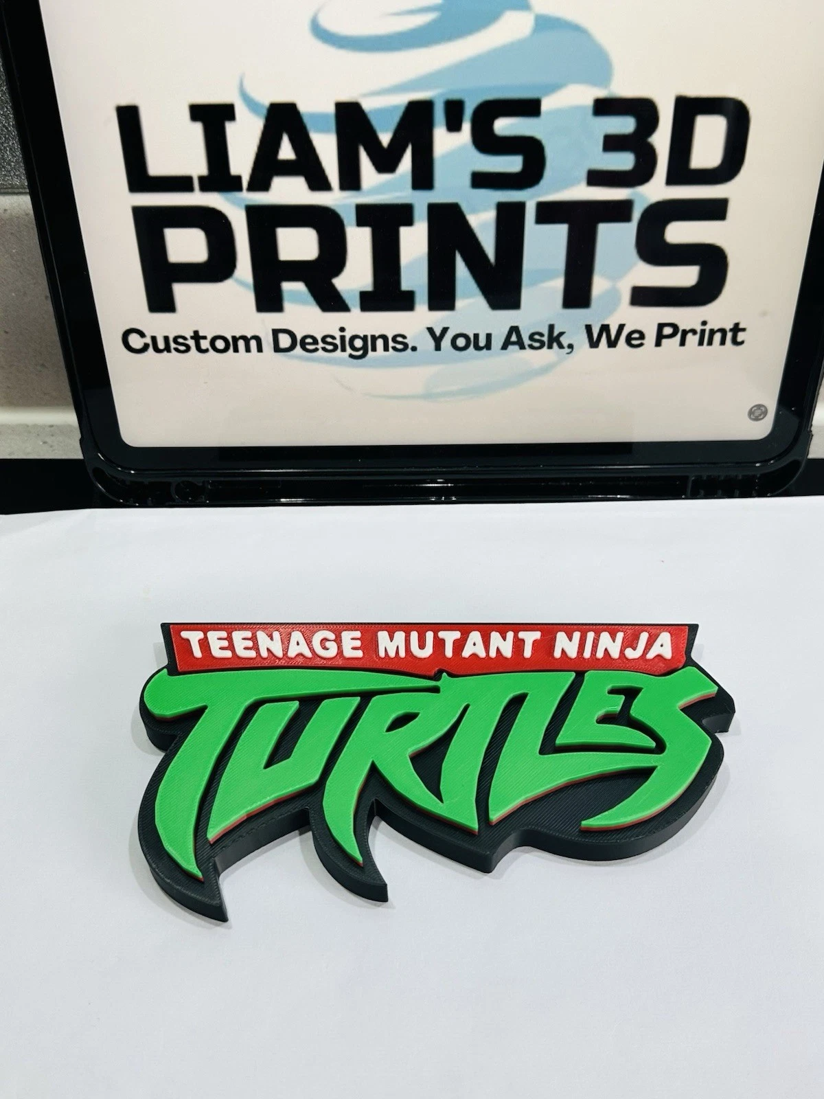 Decorative TMNT Teenage Mutant Ninja Turtles 2003 logo Sign Display Standing