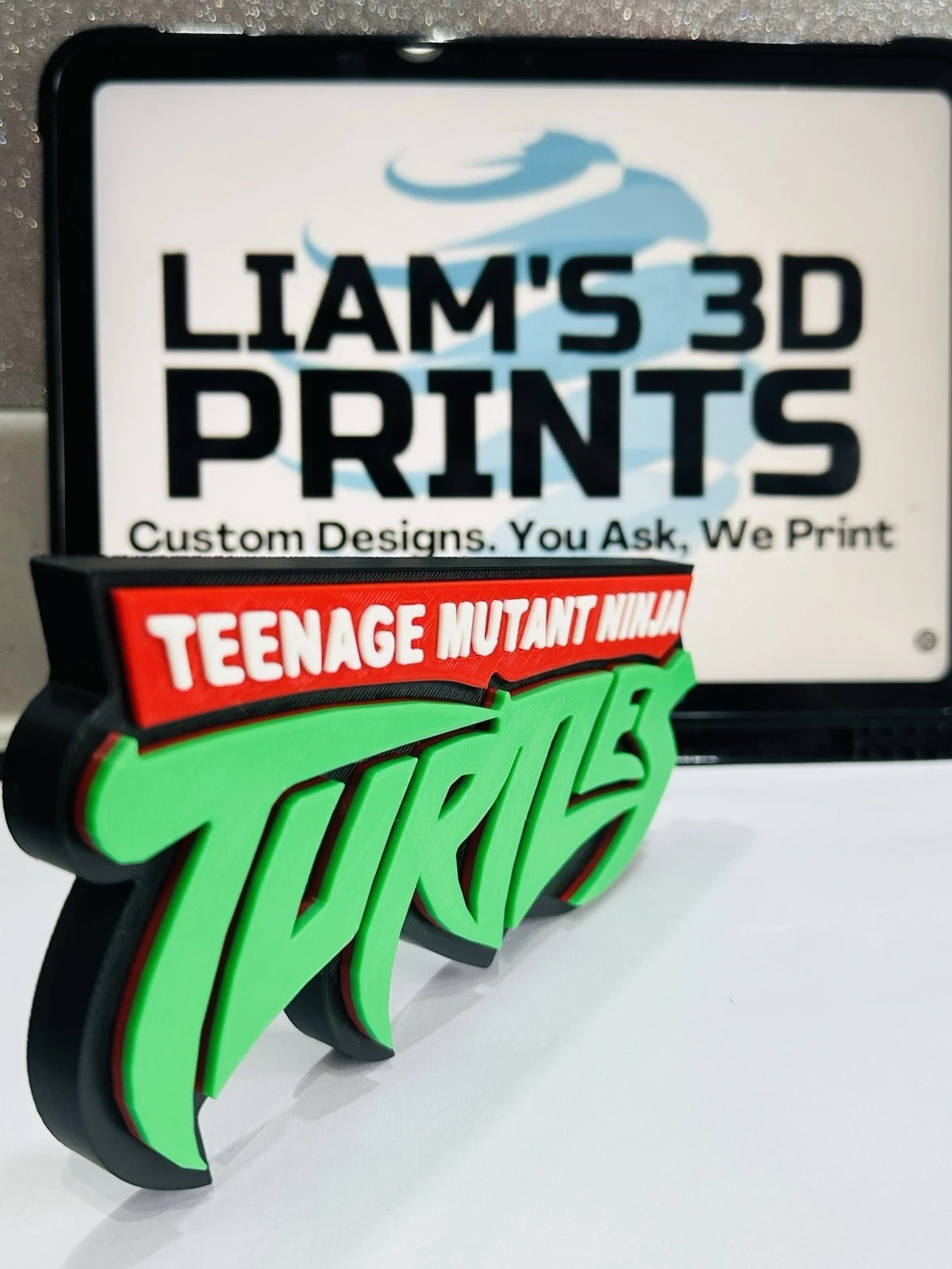 Decorative TMNT Teenage Mutant Ninja Turtles 2003 logo Sign Display Standing