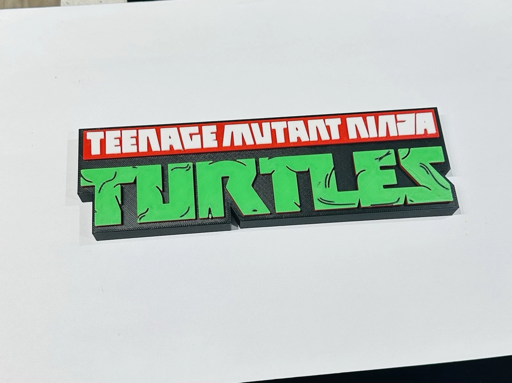 Decorative TMNT Teenage Mutant Ninja Turtles 2012 logo Sign Display Standing