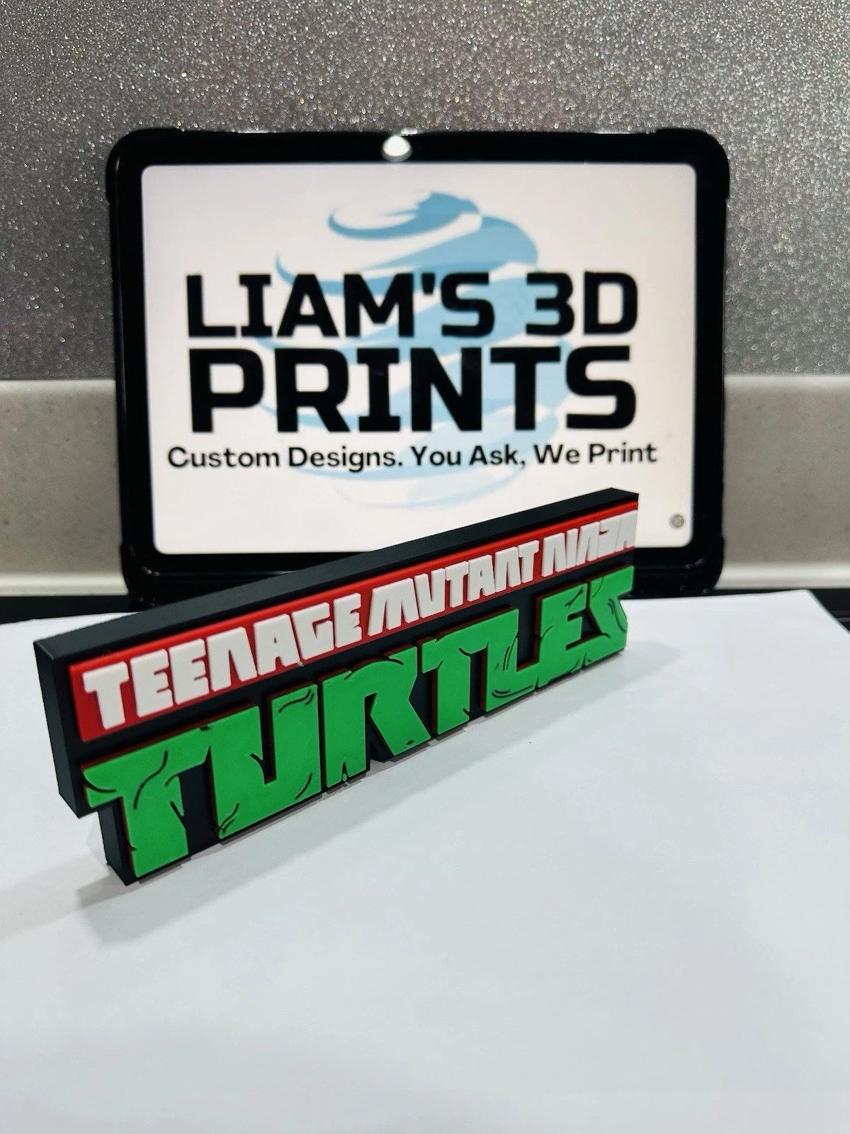 Decorative TMNT Teenage Mutant Ninja Turtles 2012 logo Sign Display Standing