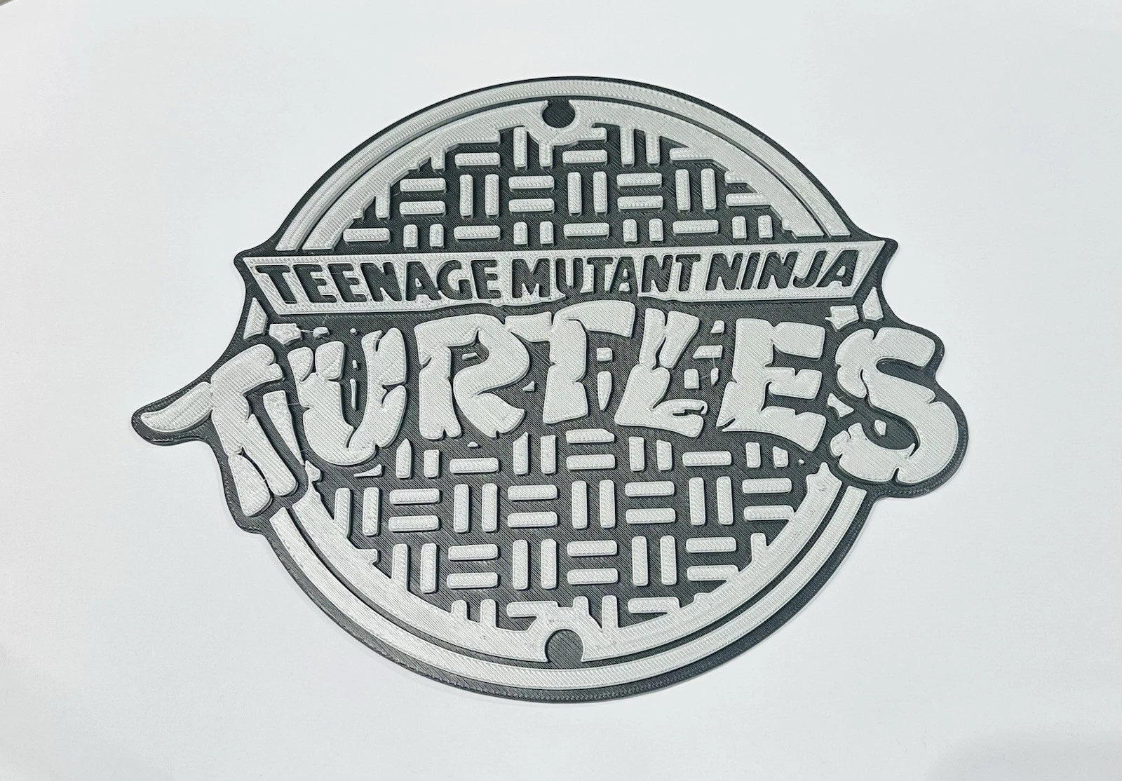 Decorative TMNT Teenage Mutant Ninja Turtles Sewer Manhole logo Sign Display
