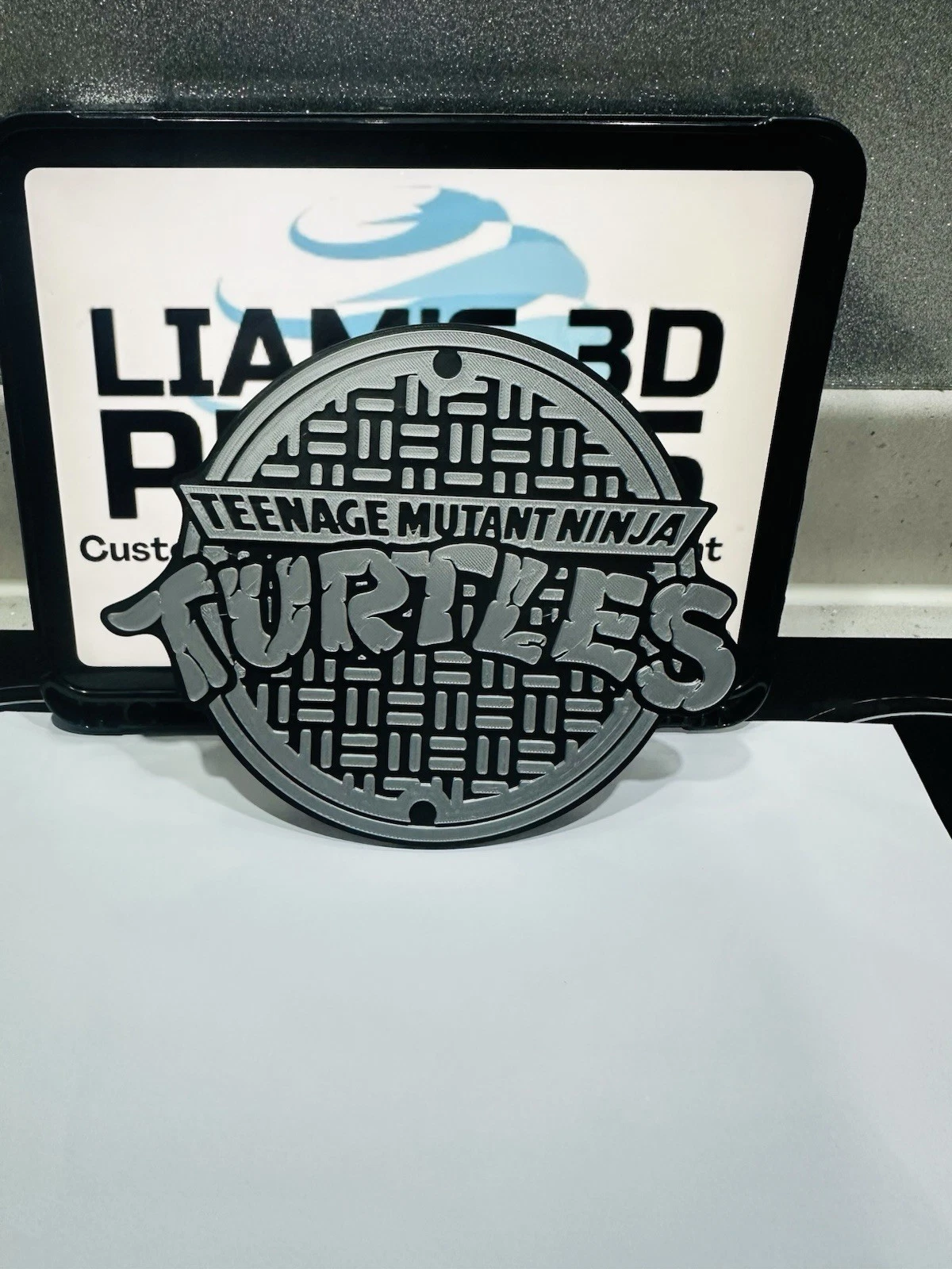 Decorative TMNT Teenage Mutant Ninja Turtles Sewer Manhole logo Sign Display