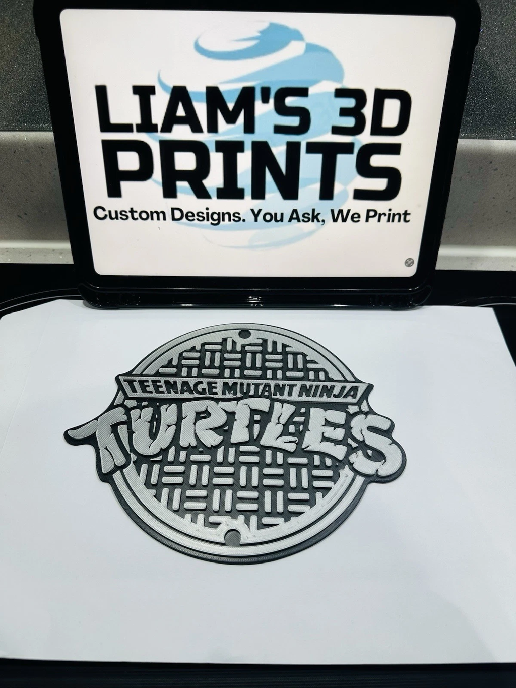 Decorative TMNT Teenage Mutant Ninja Turtles Sewer Manhole logo Sign Display