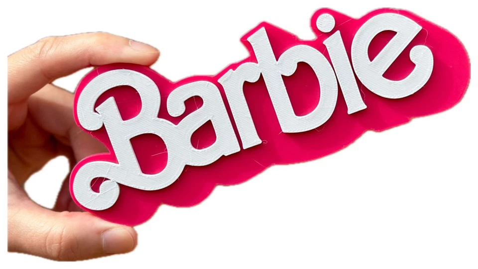 Decorative Barbie Doll logo Sign Display two sizes small 16cm Large 25cm