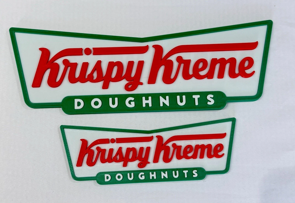 Decorative Krispy Kreme Donuts logo Sign Display two sizes small 16cm L 25cm