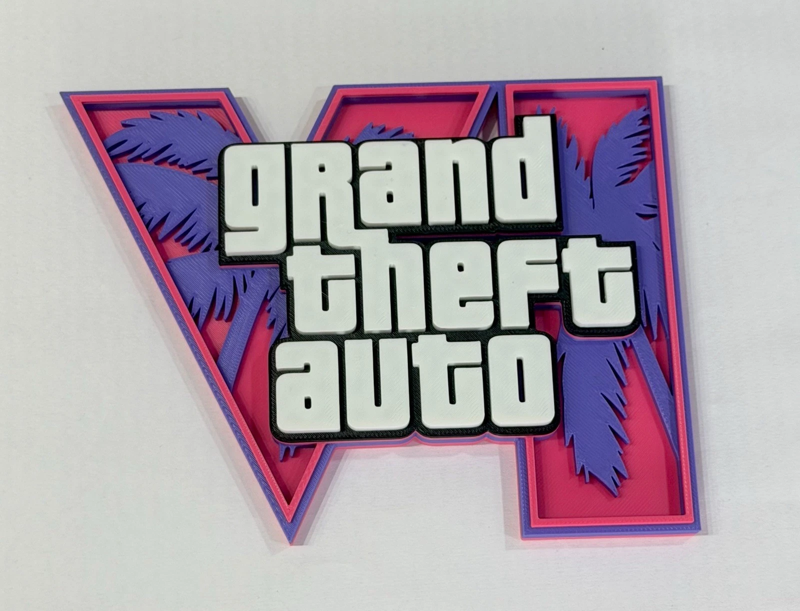 Decorative Grand Theft Auto GTA 6 VI Game Gaming Logo Self Standing Shelf Room