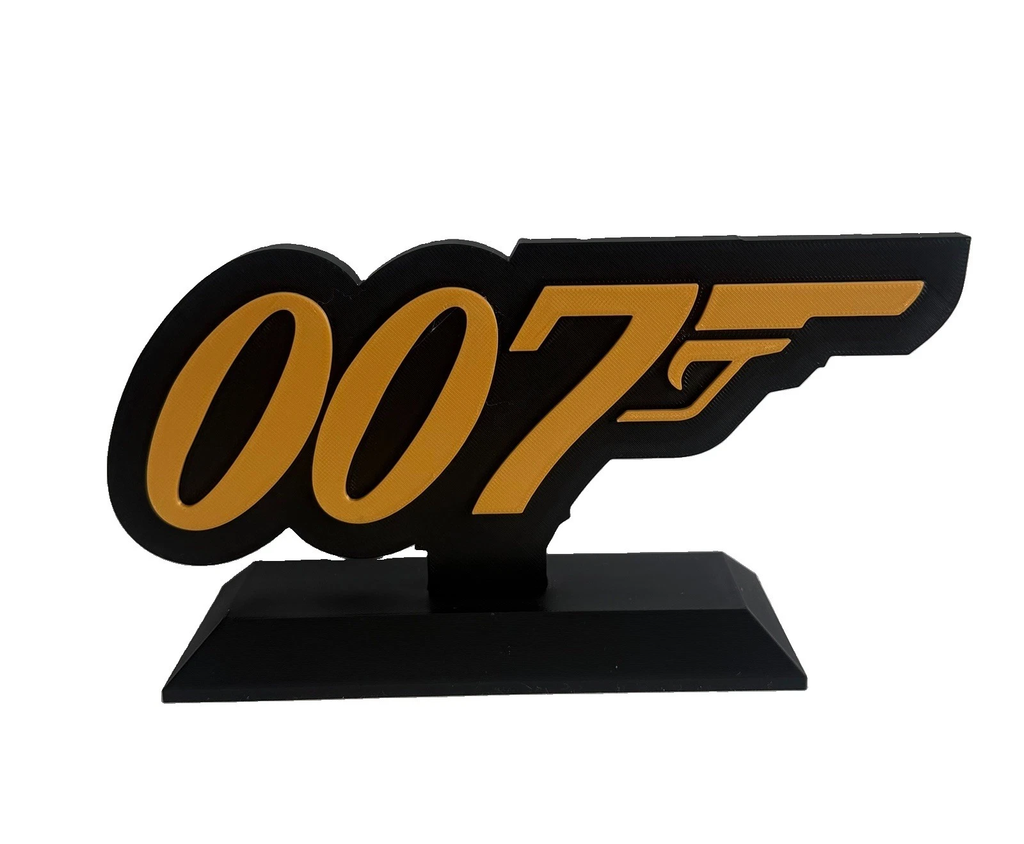 Decorative James Bond 007 Film Logo With Stand Word Sign Room Display Pops