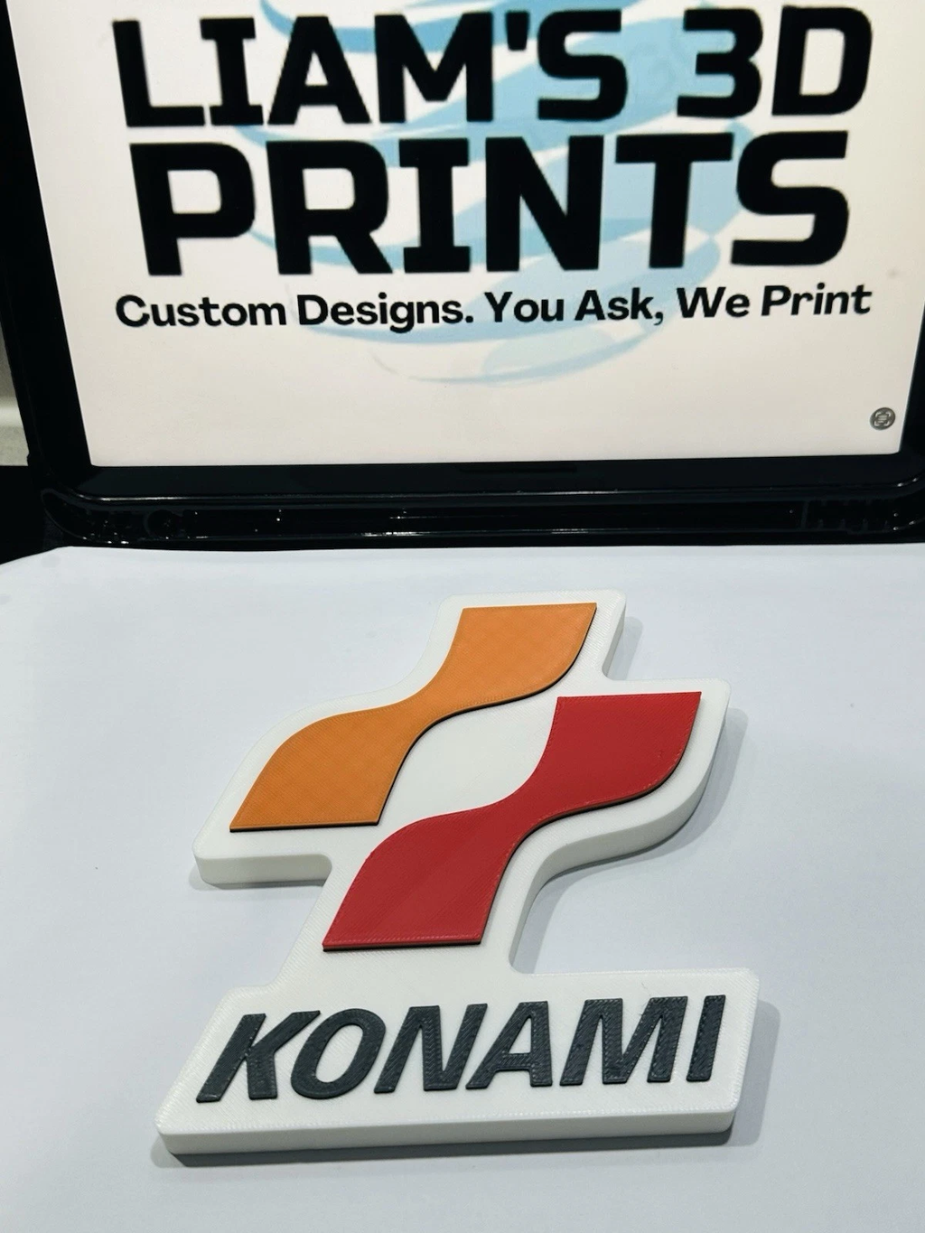 Decorative Konami logo Gaming Console Retro Sign Display