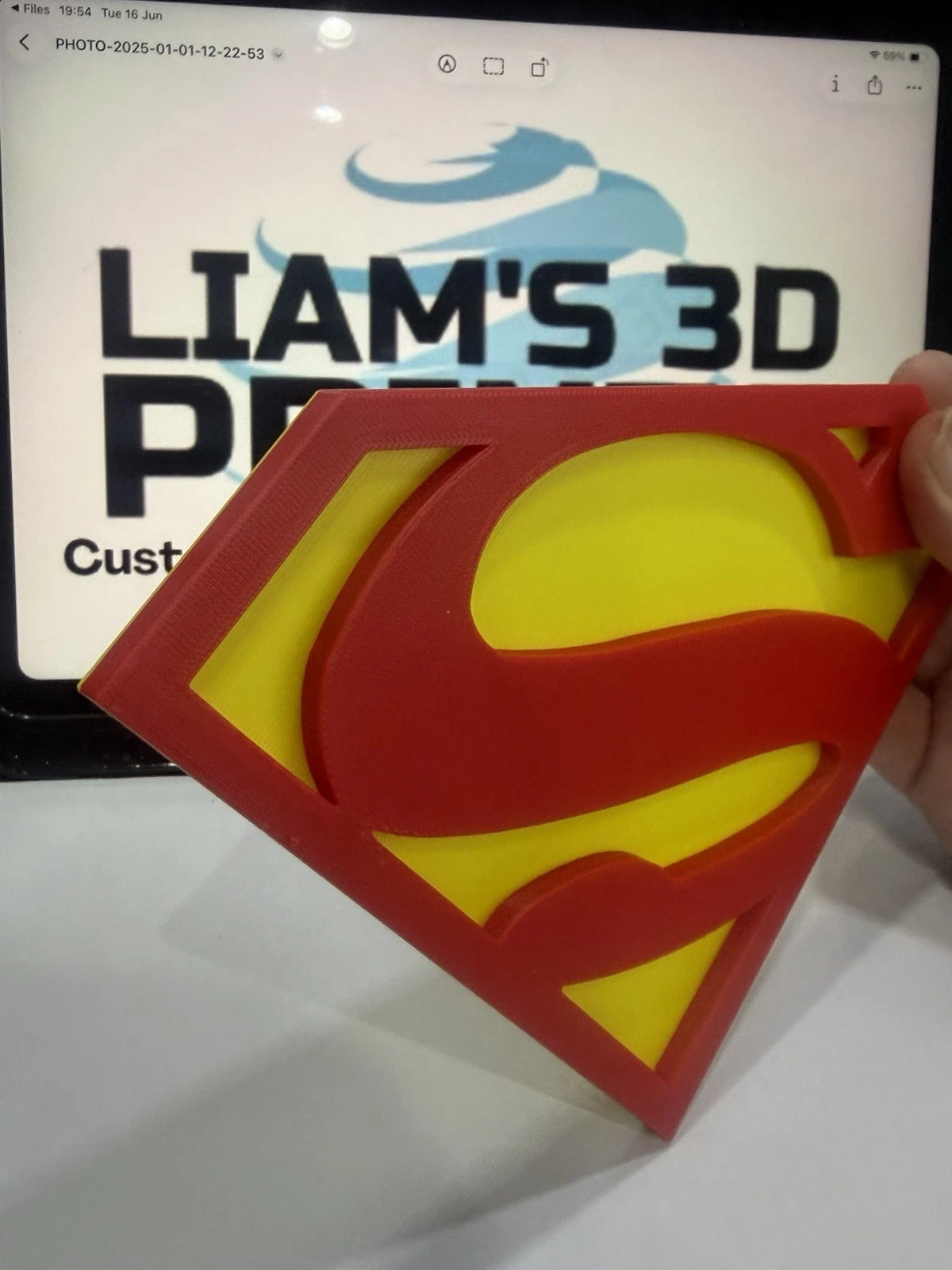 Decorative Superman Supergirl logo Wall plaque Sign Display Pops