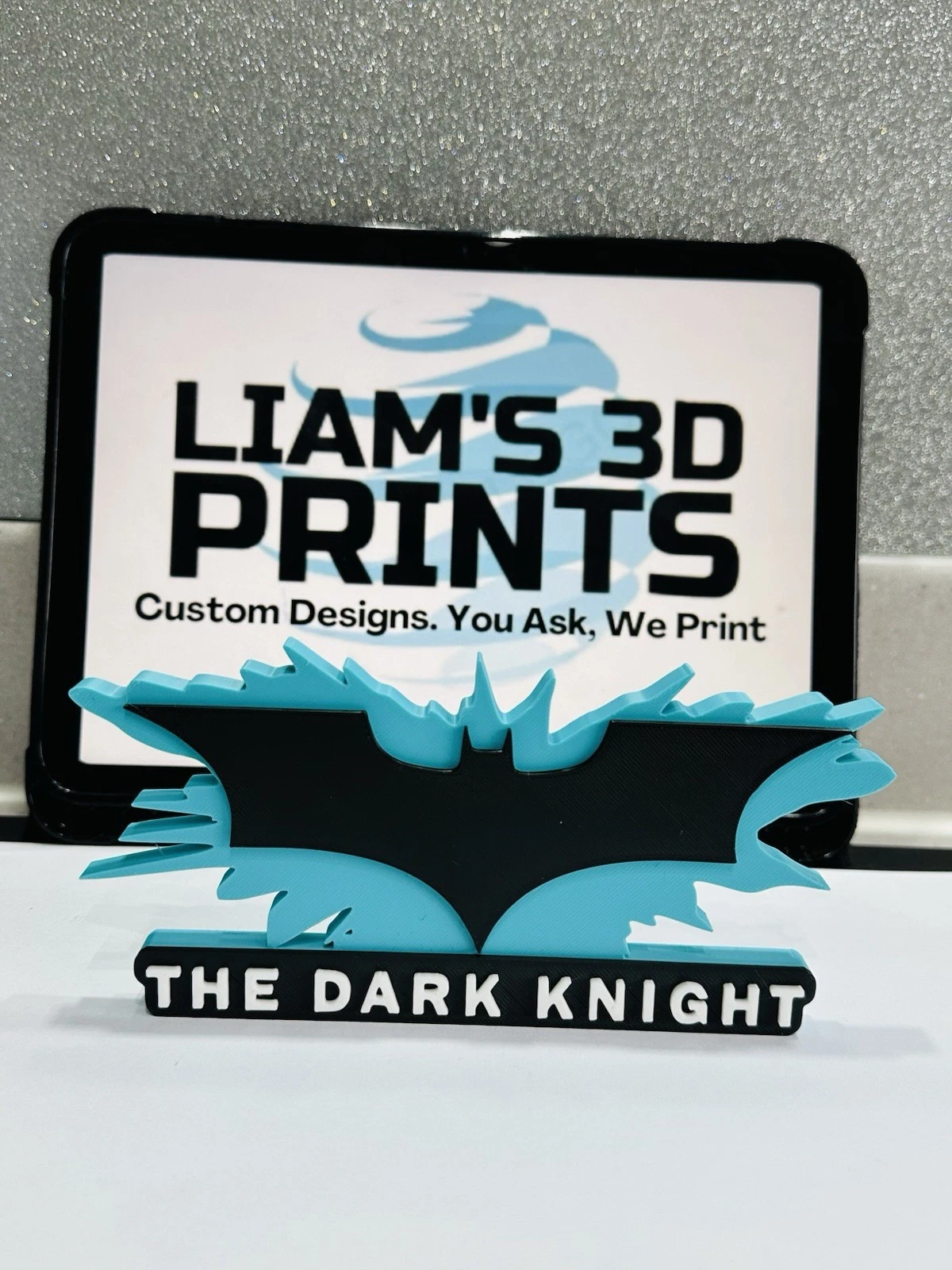 Decorative The Dark Knight Batman table stand DC Logo Cinema Room Sign Display