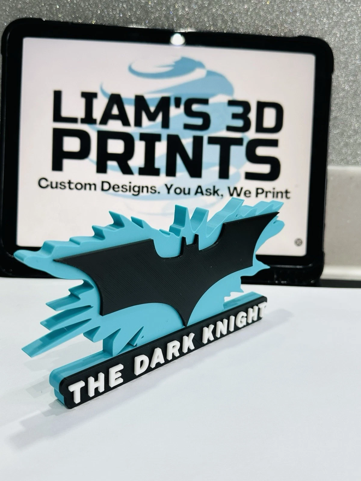 Decorative The Dark Knight Batman table stand DC Logo Cinema Room Sign Display