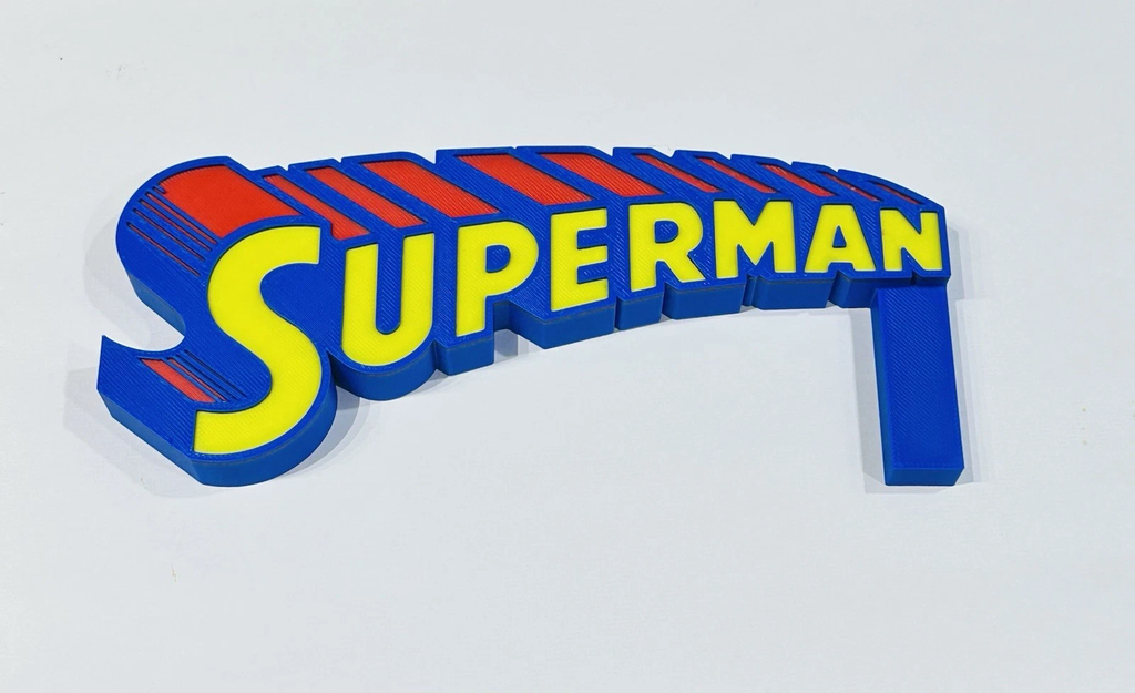 Decorative Superman Text Original Comic logo Sign Display DC Pops