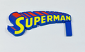 Decorative Superman Text Original Comic logo Sign Display DC Pops