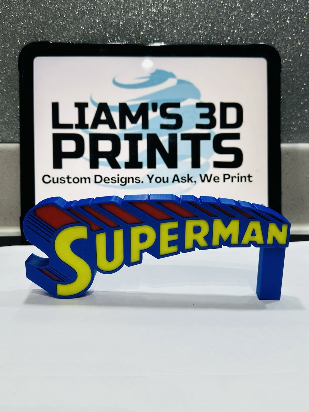 Decorative Superman Text Original Comic logo Sign Display DC Pops