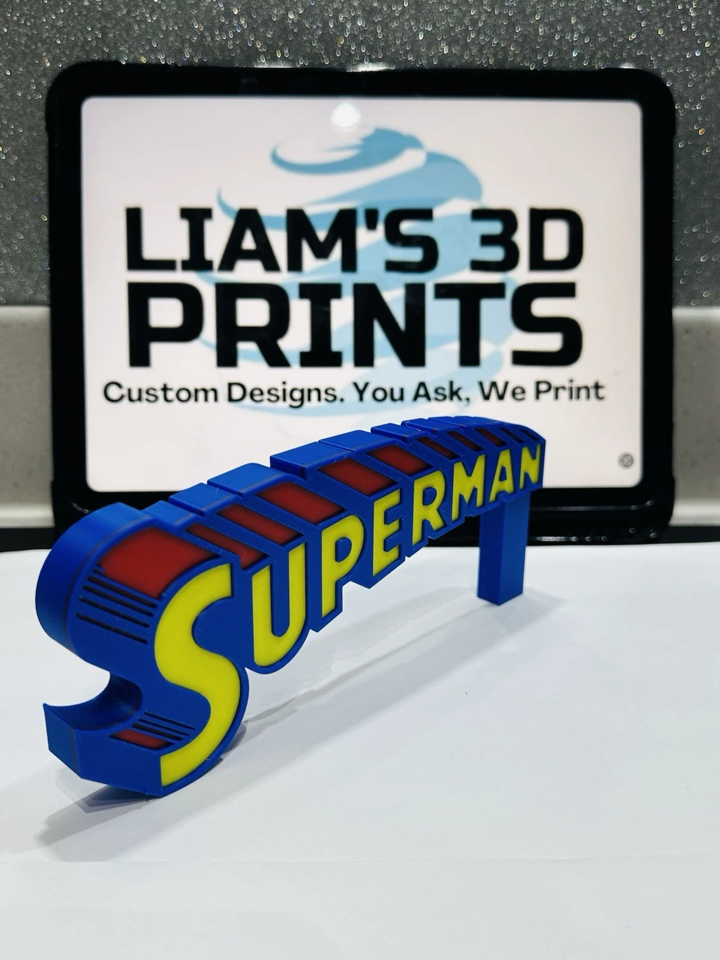 Decorative Superman Text Original Comic logo Sign Display DC Pops