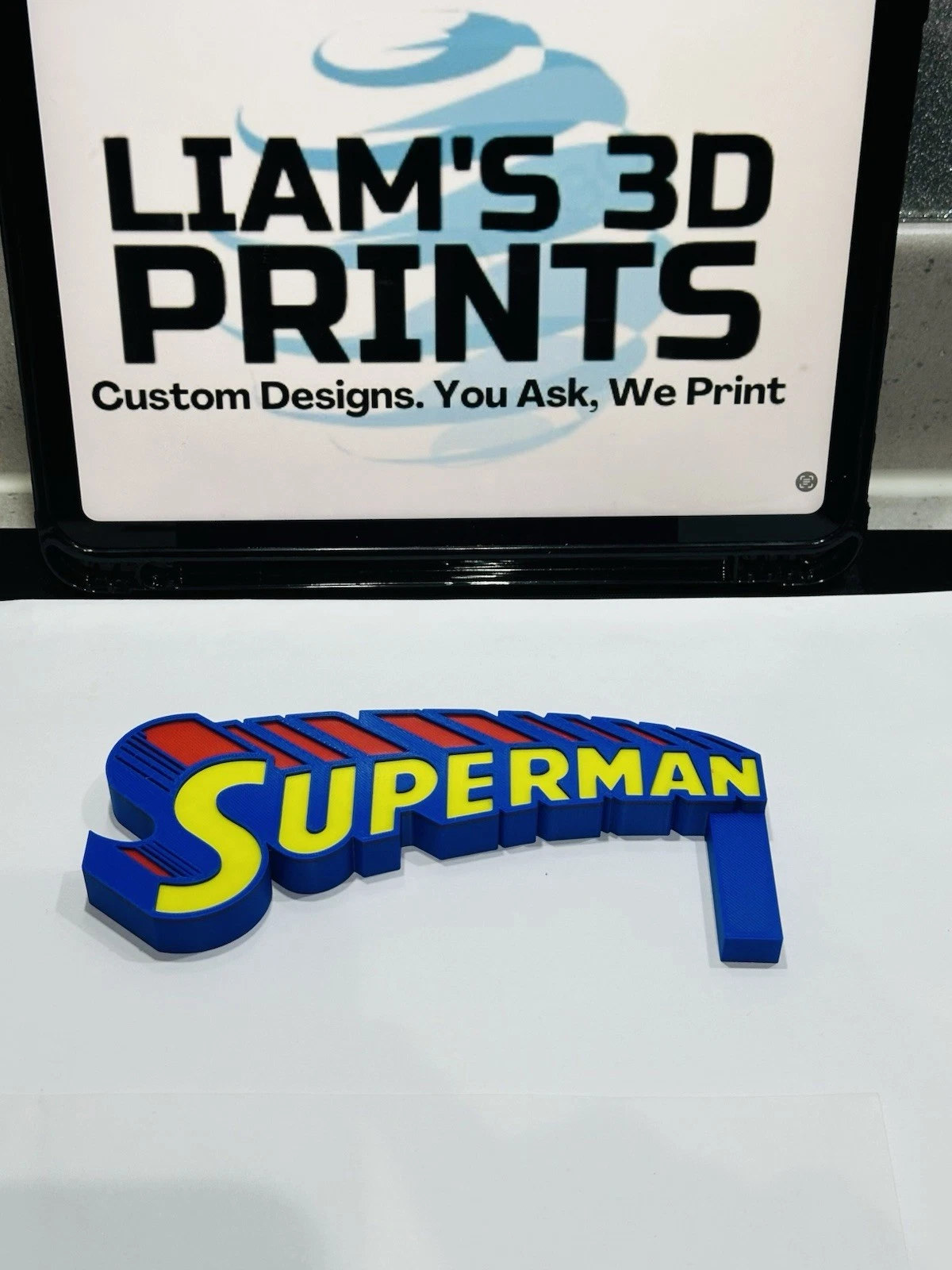 Decorative Superman Text Original Comic logo Sign Display DC Pops