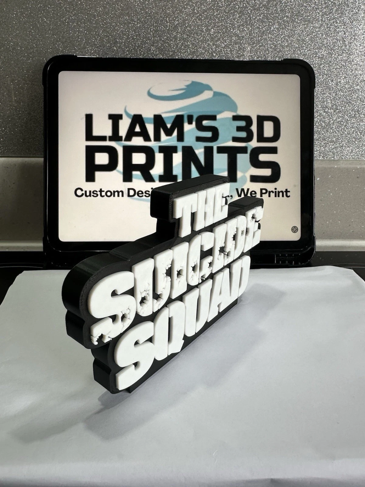 Decorative The Suicide Squad DC Logo 3D Print Wall Display