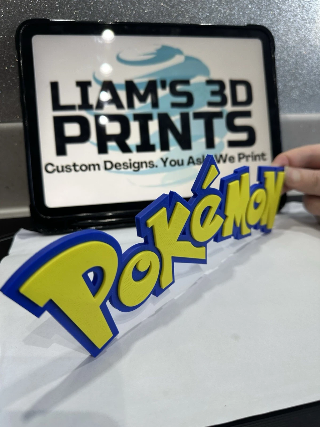 Decorative Pokemon Logo 3D Print Gaming Wall Plaque s16cm L25cm