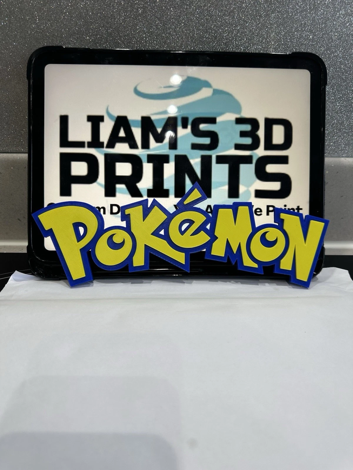 Decorative Pokemon Logo 3D Print Gaming Wall Plaque s16cm L25cm