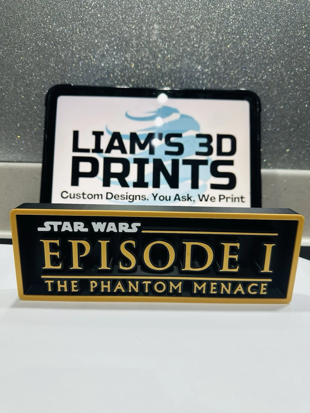 Decorative Star Wars The Phantom Menace logo Sign Display Cinema s17.5cm L 22cm