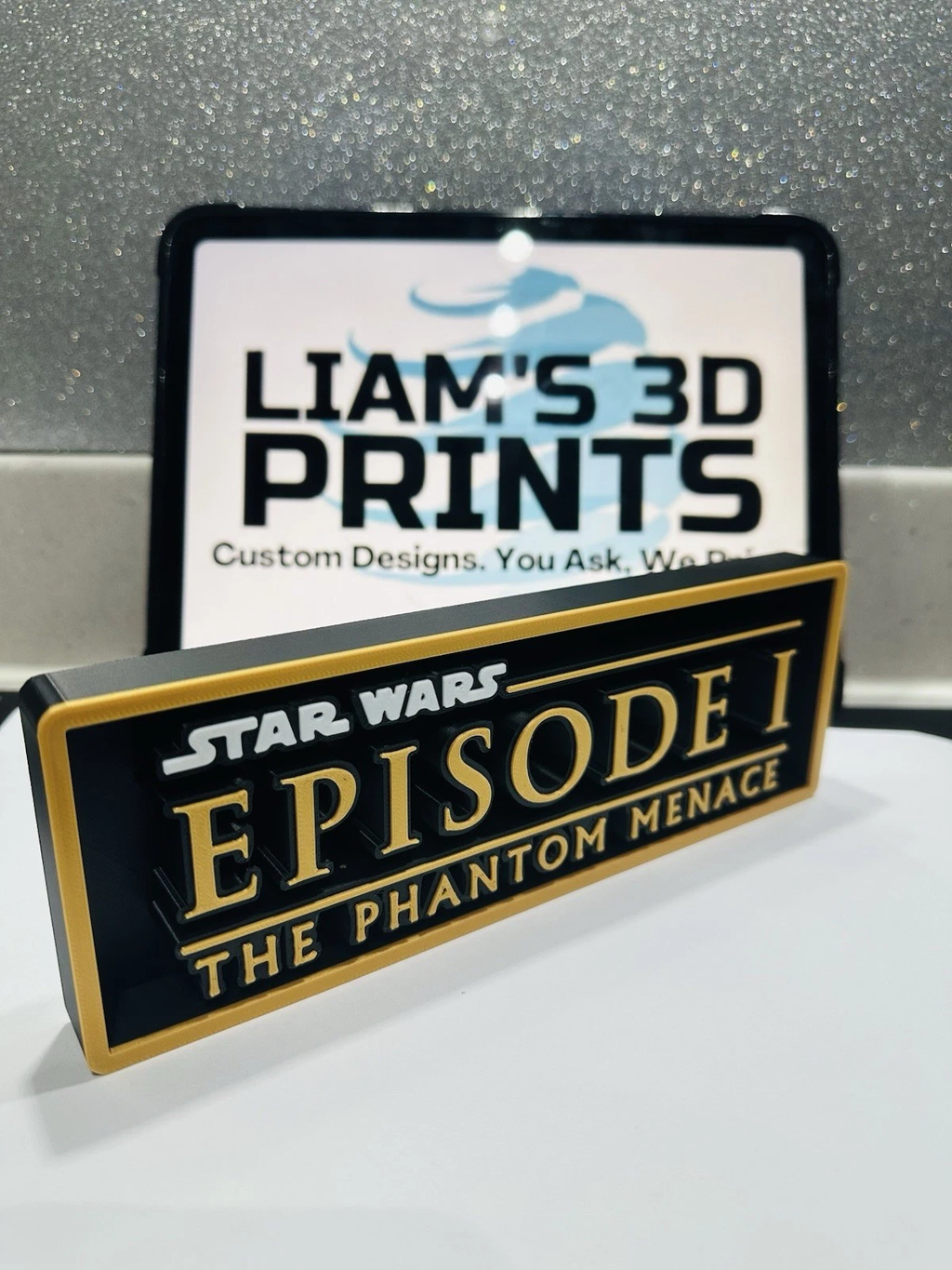 Decorative Star Wars The Phantom Menace logo Sign Display Cinema s17.5cm L 22cm