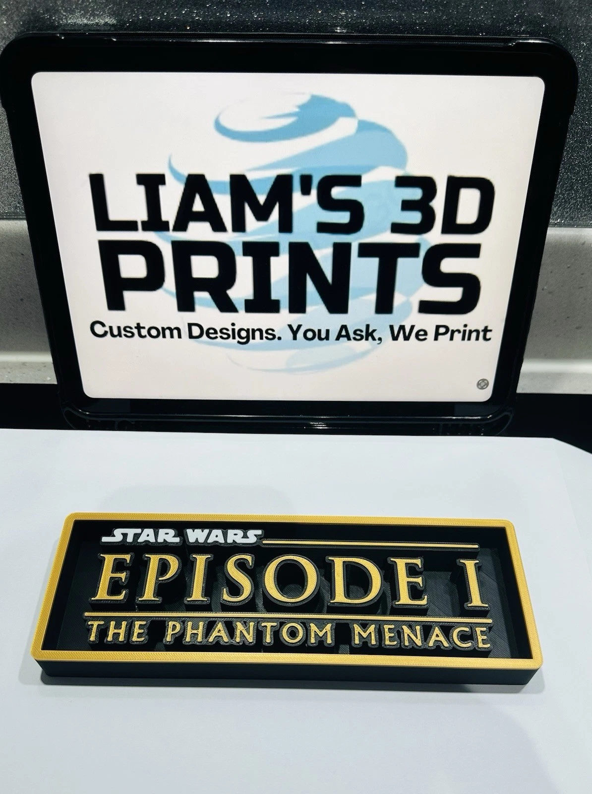 Decorative Star Wars The Phantom Menace logo Sign Display Cinema s17.5cm L 22cm