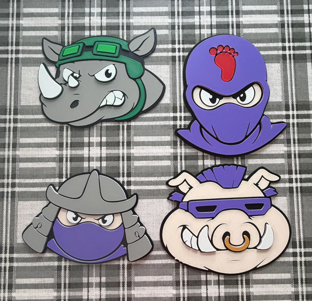 Decorative TMNT Teenage Mutant Ninja Turtles Character Faces wall Sign Display
