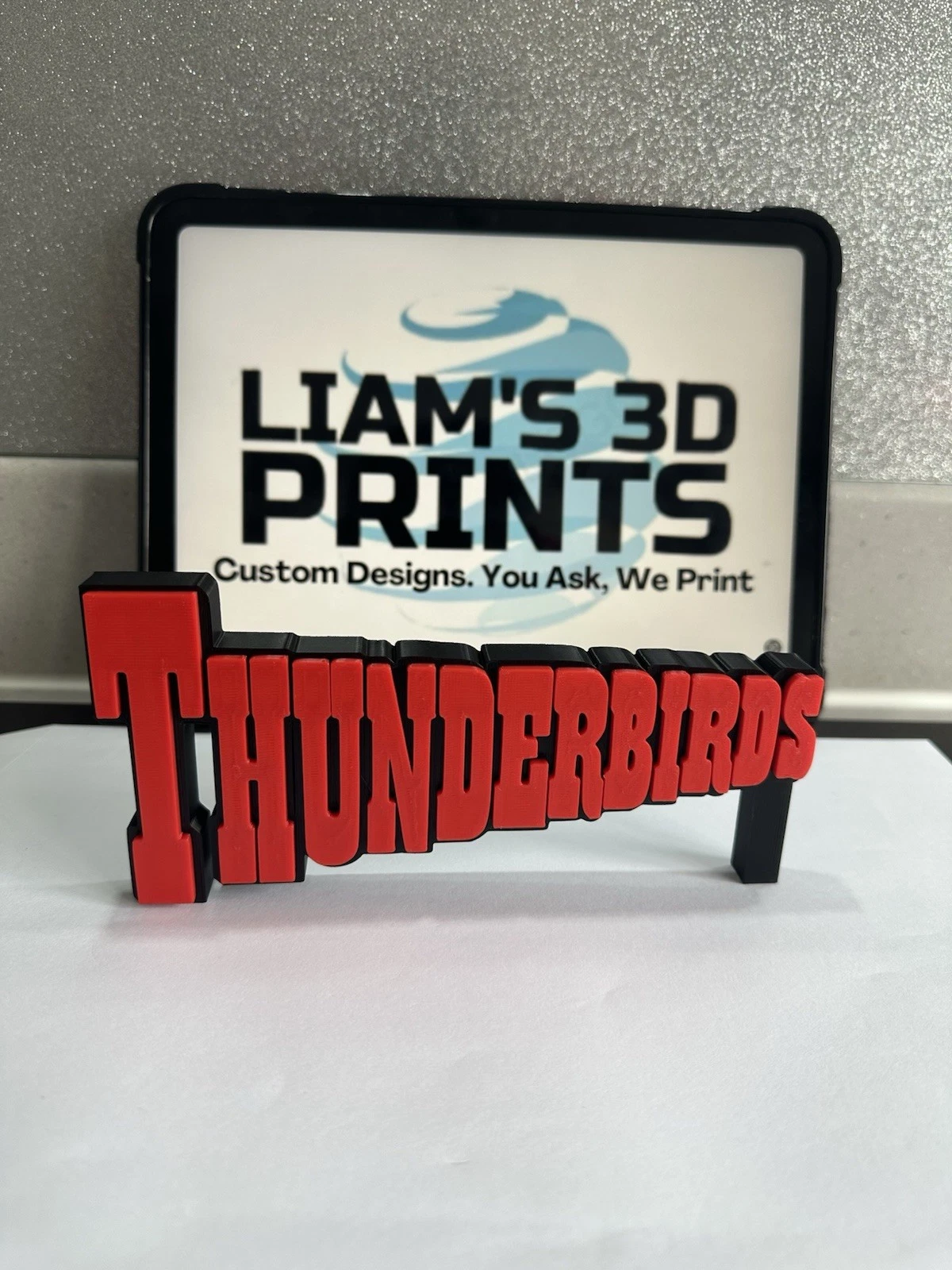 Decorative Thunderbirds Self Standing TV Logo Retro Room Sign Display