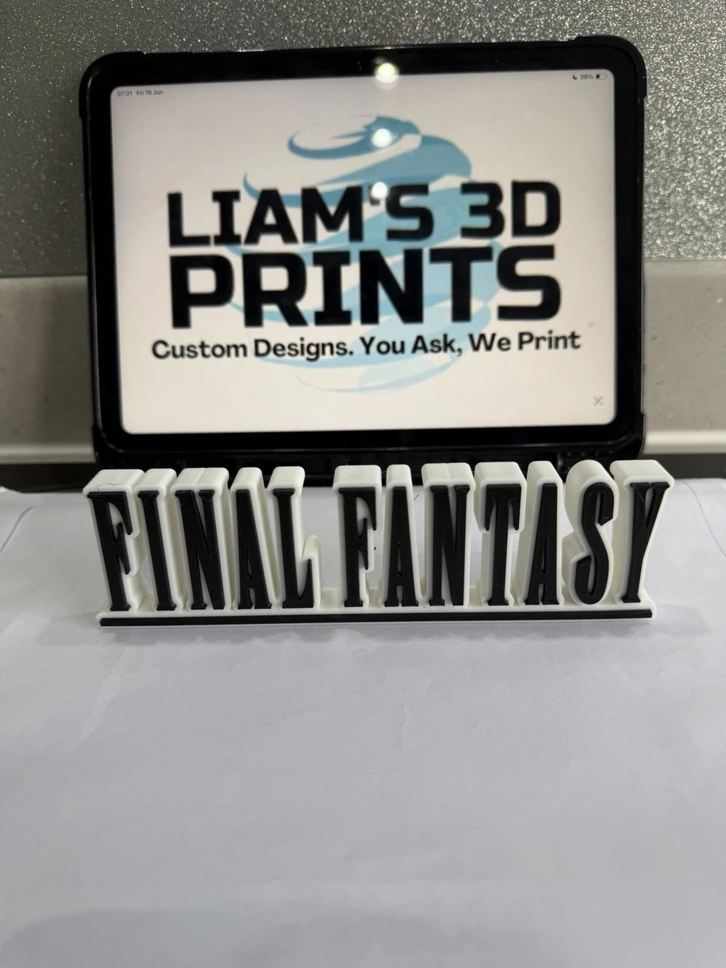 Decorative Final Fantasy Game Standing Room Sign Display Logo Gaming