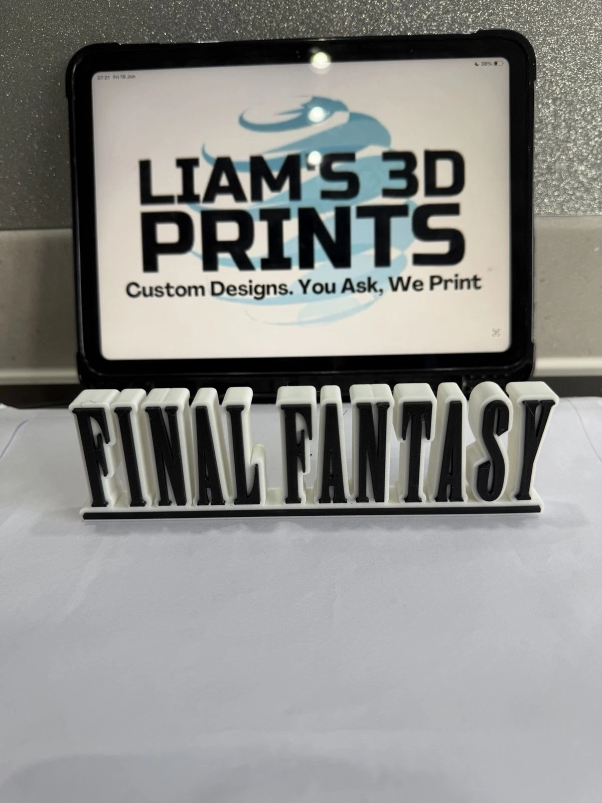 Decorative Final Fantasy Game Standing Room Sign Display Logo Gaming