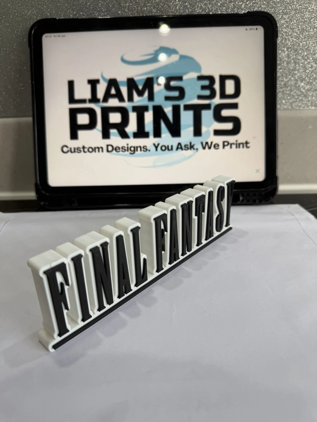 Decorative Final Fantasy Game Standing Room Sign Display Logo Gaming