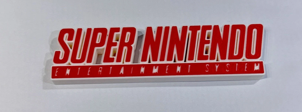 Decorative Super Nintendo Entertainment System SNES Self Standing logo Display