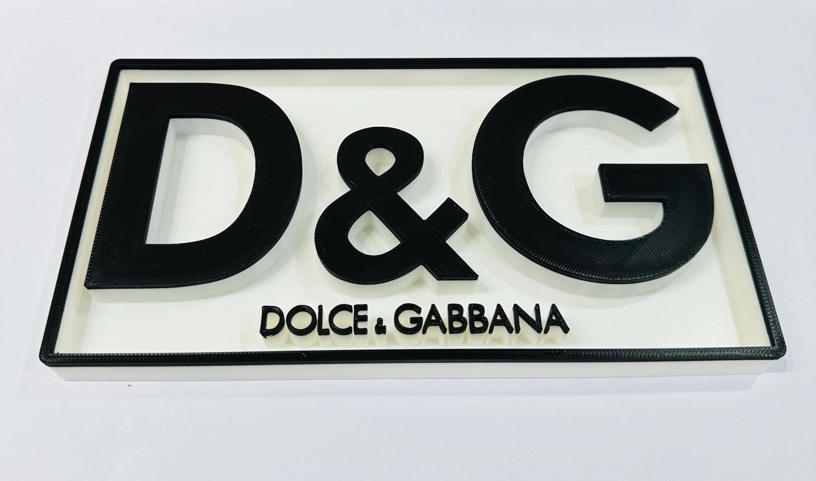 Decorative Designer D&G Dolce & Gabbana logo Sign Display Mancave Two Colour