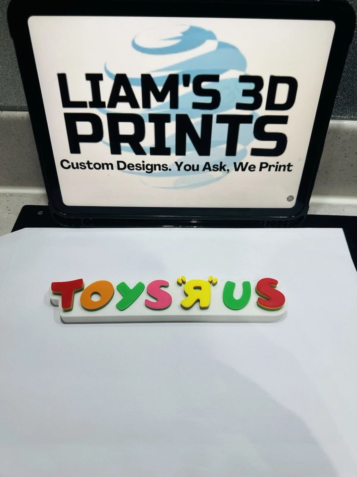 Decorative Toys R Us Retro Logo Sign Display Toys Geoffrey Self Sanding